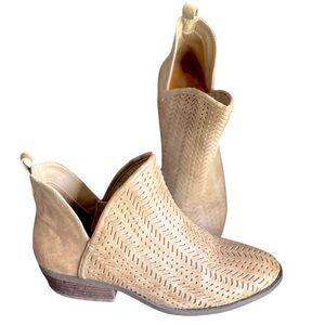 Sierra Tan Bootie Boot Shoe Boho Western Clean Girl Tomato Girl Size 10